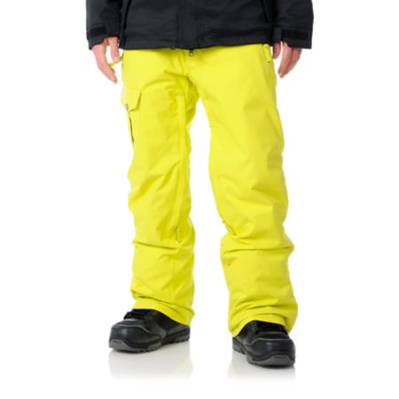 686 Mannual Nano Acid Yellow 10K Guys Snowboard Pants