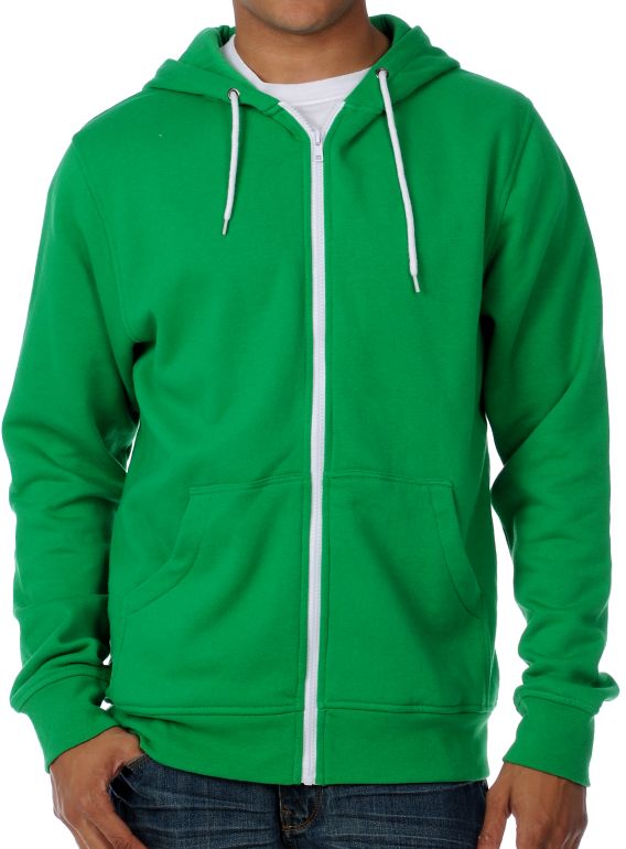 Zine Template Pine Green Zip Up Hoodie