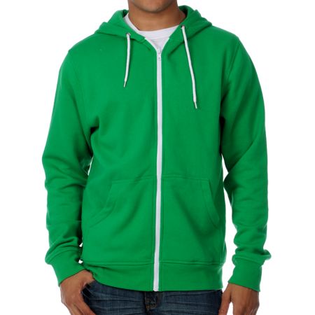 Zine Template Pine Green Zip Up Hoodie