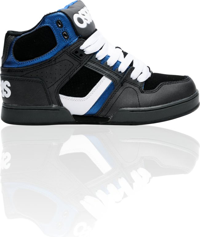 Osiris Boys NYC 83 Black, White & Blue Skate Shoe