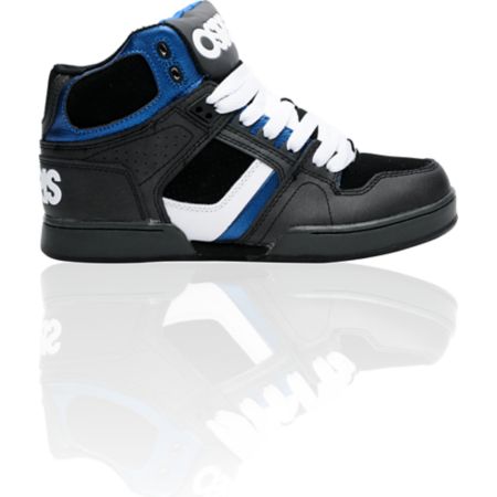 Osiris Kids NYC 83 Black, White & Blue Skate Shoe