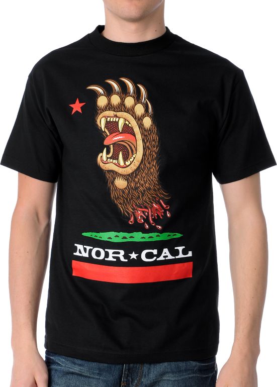 Nor Cal Screaming Black Tee Shirt