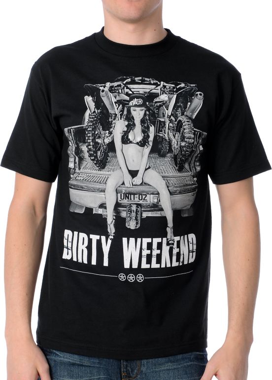 Unit Dirty Weekend Black Tee Shirt