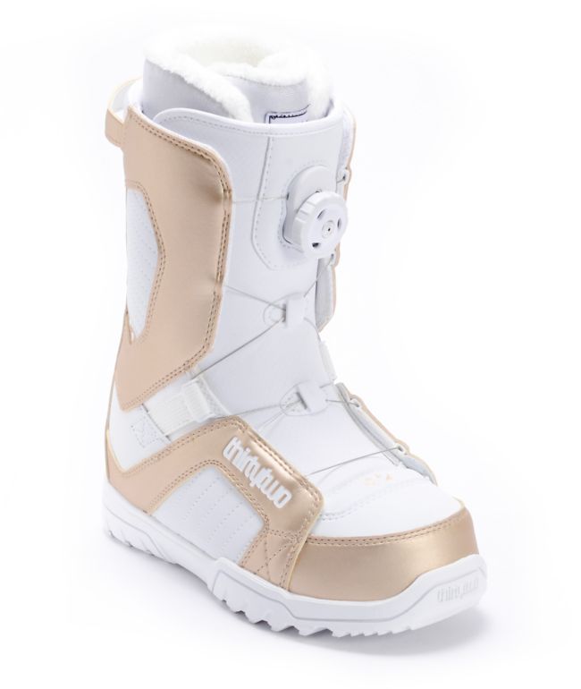 Thirtytwo STW BOA White & Gold 2012 Girls Snowboard Boots