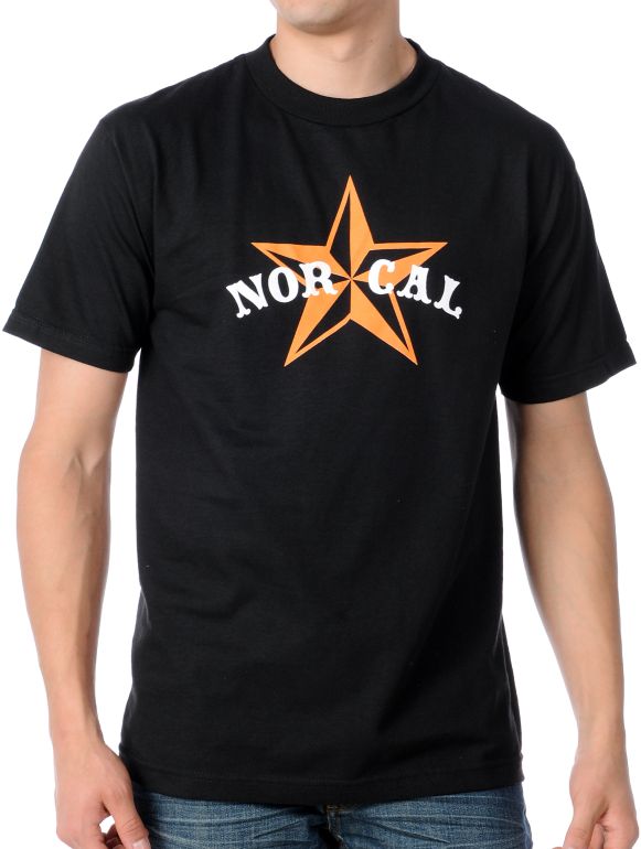 Nor Cal Nautical 2 Black Tee Shirt