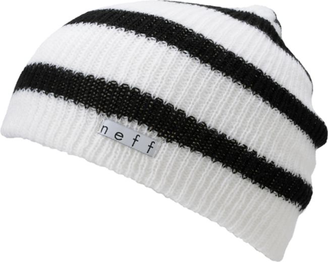 Neff Daily White & Black Beanie