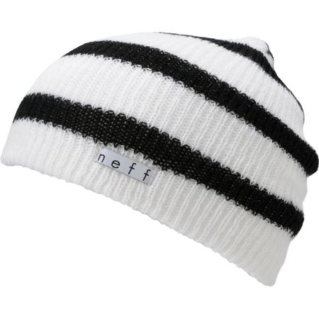 Neff Daily White & Black Beanie