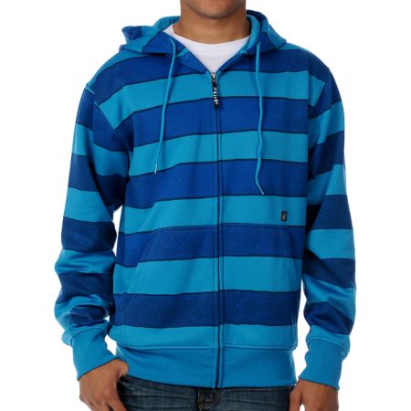 Volcom Maguro Turquoise Stripe Hydro Zip Tech Fleece