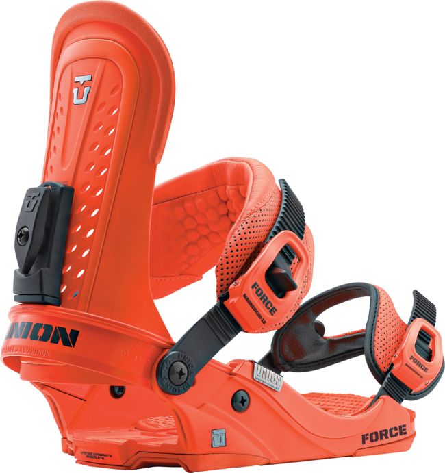 Union Force Hazard Orange 2012 Guys Snowboard Bindings