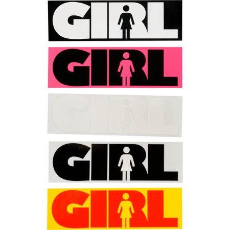 Girl As Advertype 7.5" Sticker