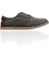 Toms Shoes Guys Desert Oxford Charcoal Canvas Shoes