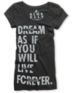 Glamour Kills Girls Live Forever Tomorrow Charcoal Tee Shirt