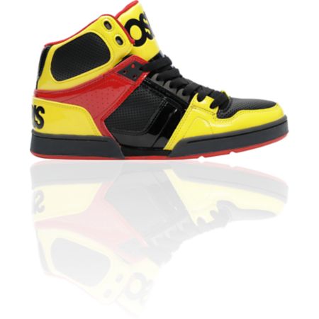 Osiris NYC 83 Black, Yellow & Red Shoe