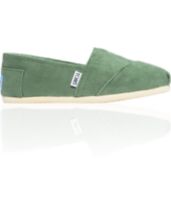 Toms Shoes Classic Bottle Green Corduroy Womens Shoe