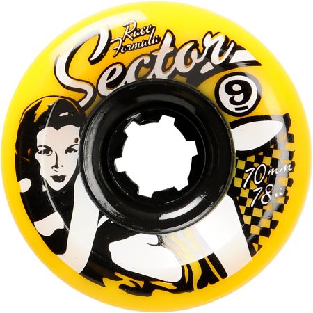Sector 9 Race Formula Yellow 70mm Skateboard Wheels