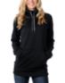 Volcom Girls Paris 2011 Tech Fleece Black Pullover Hoodie