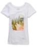Stussy Girls Cactus Sloppy Cuff White Tee Shirt