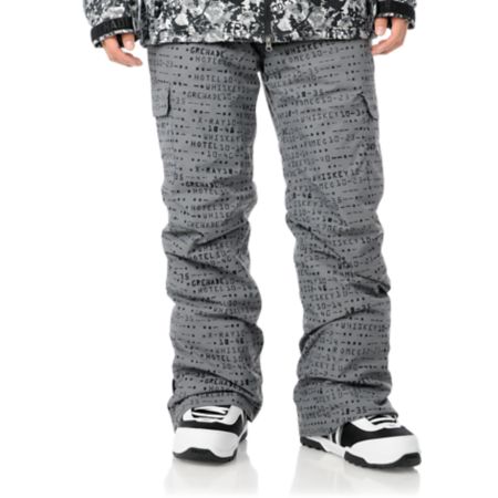 Grenade Cargo Matrix 10K Grey 2012 Guys Snowboard Pants