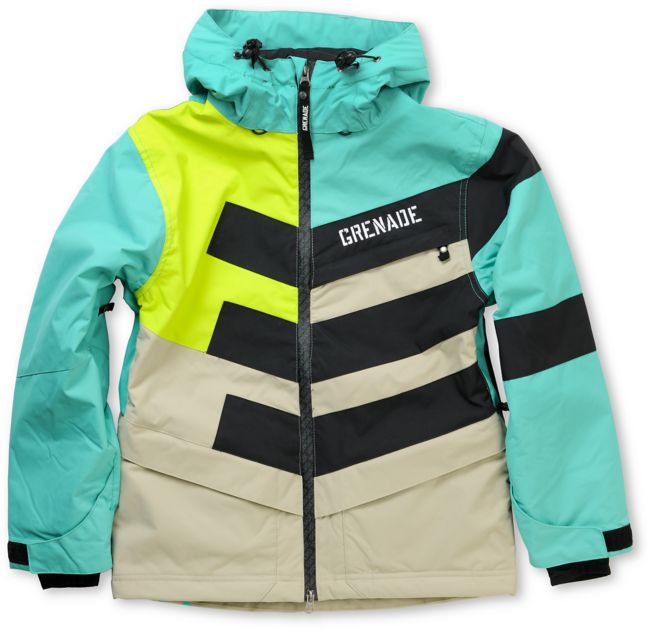 Grenade Chevron Boys 2012 Teal 10K Snowboard Jacket