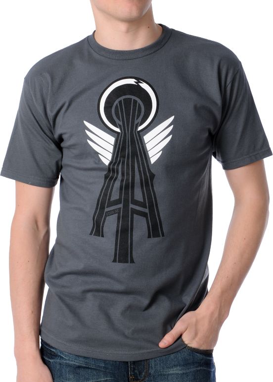 Casual Industrees Alpha Space Needle Charcoal Tee Shirt