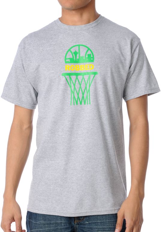 Causual Industrees Robbed Grey Tee Shirt