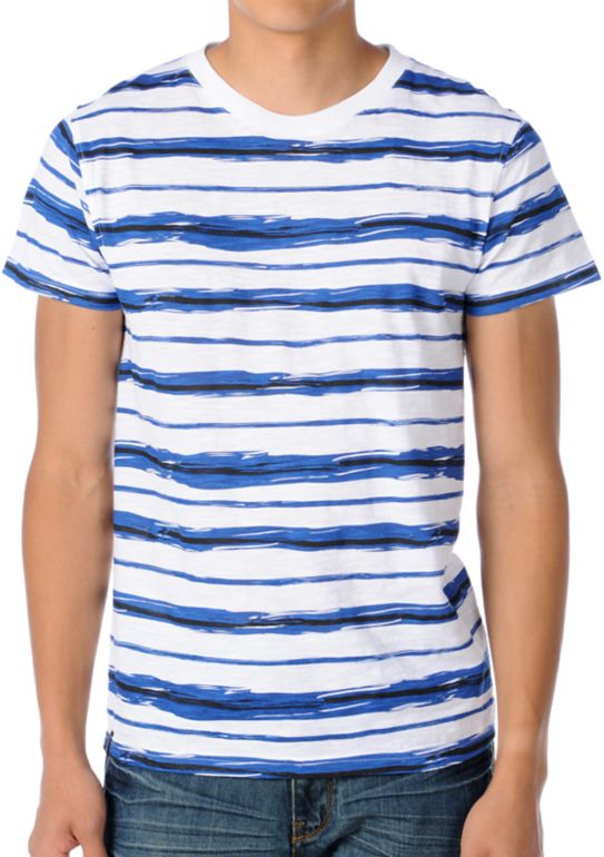 Empyre Picasso White & Blue Stripe Tee Shirt