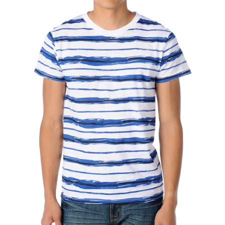 Empyre Picasso White & Blue Stripe Tee Shirt