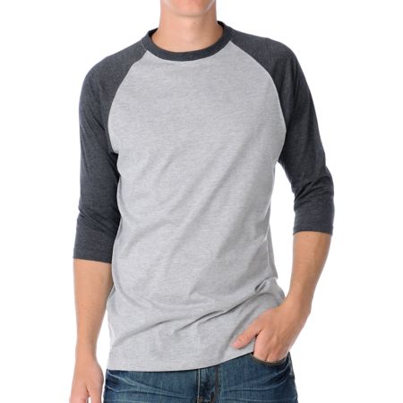 Zine 2nd Inning Grey Baseball Tee Shirt