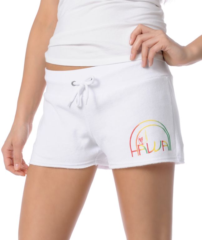 Volcom Girls Hawaiian Getaway White 2" Shorts