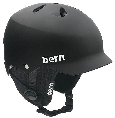 Bern Watts Audio Matte Black Helmet