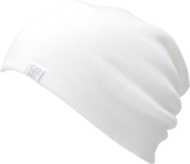 Coal FLT White Beanie