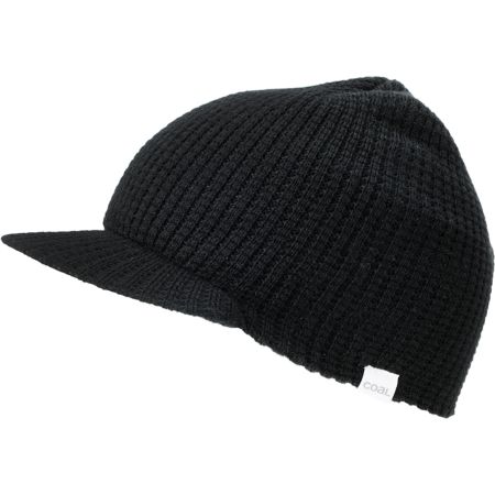 Coal Black Staple Visor Beanie