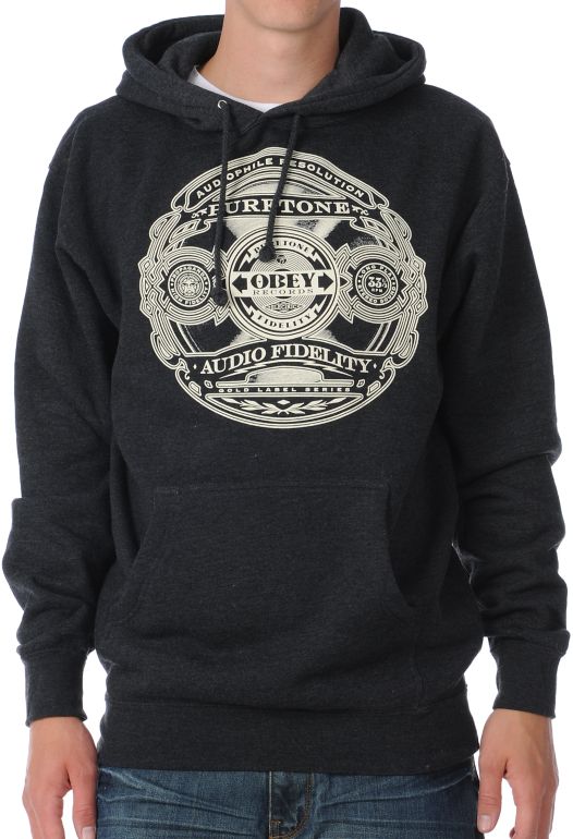 Obey Puretone Charcoal Grey Pullover Hoodie