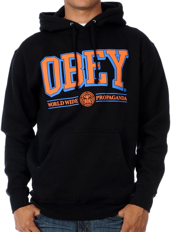 Obey Athletics Black Pullover Hoodie