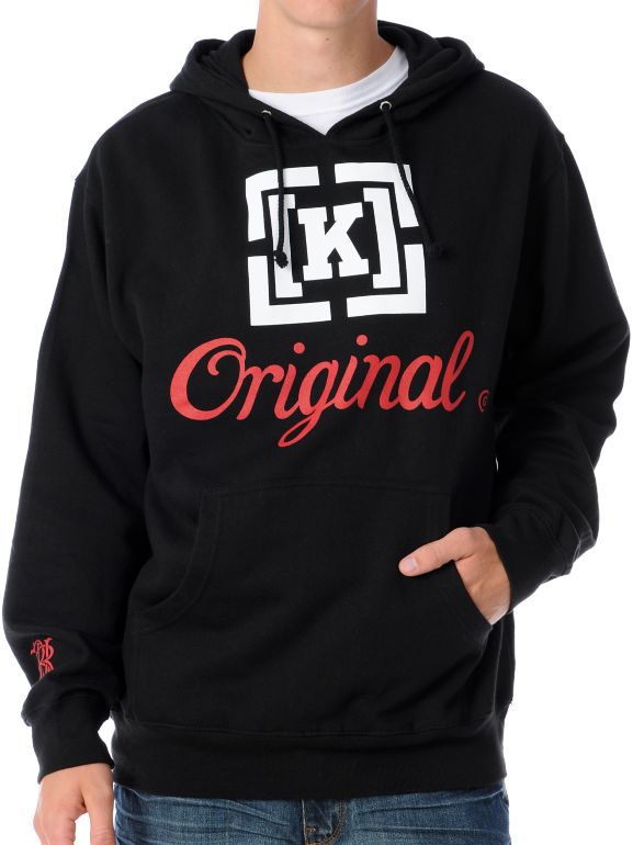 KR3W Original Black Pullover Hoodie
