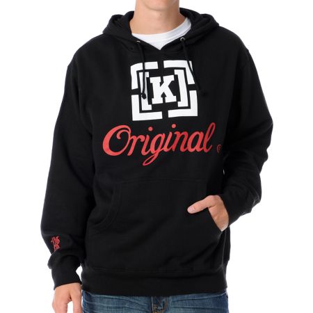 KR3W Original Black Pullover Hoodie