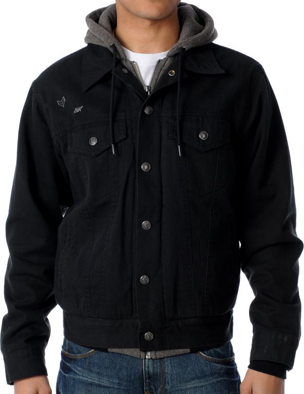 Fox Dunkirk Guys Hooded Black Jacket