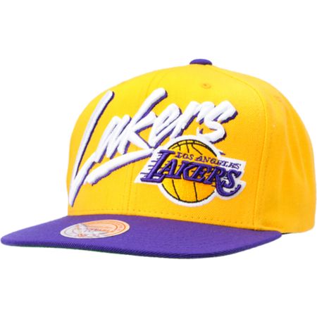 NBA Mitchell and Ness Los Angeles Lakers Snapback Hat