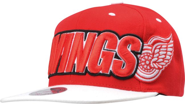 NHL Mitchell & Ness Detroit Red Wings Wordmark Snapback Hat