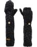 Coal Addie Black Knit Arm Warmer Mittens