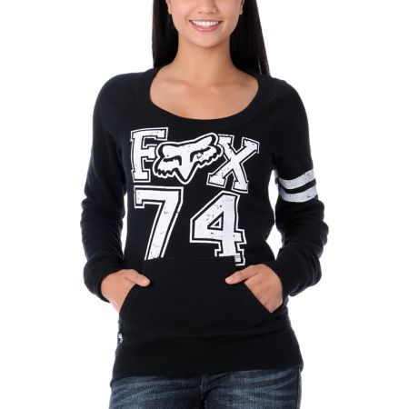Fox Girls Dynohype Black & White Pullover Sweatshirt
