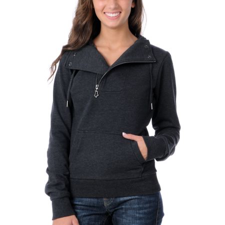 Fox Girls Equinox II Charcoal Pullover Hoodie