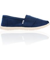 Toms Classic Navy Canvas Slip-On Boys Shoe