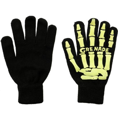 Grenade Skull Black & Slime Gloves
