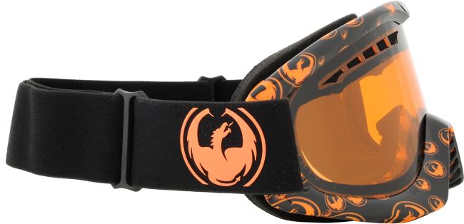 Dragon DX Black, Orange & Amber 2012 Snowboard Goggles