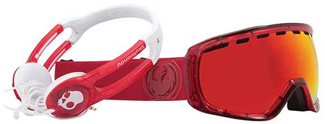Dragon x Skullcandy Rogue Red & Red Ion 2012 Snowboard Goggles