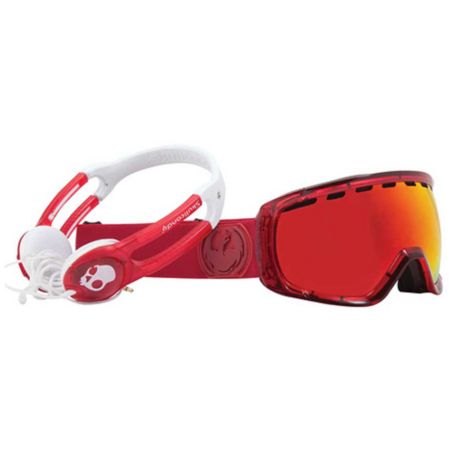 Dragon x Skullcandy Rogue Red & Red Ion 2012 Snowboard Goggles