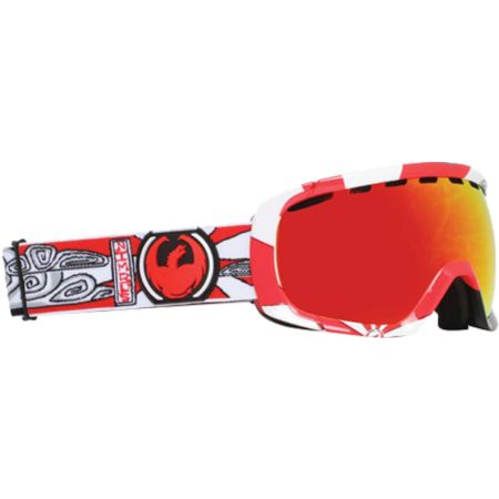 Dragon x Nimbus Rogue White, Red & Red Ion 2012 Snowboard Goggles