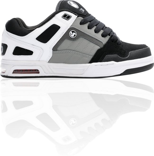 DVS Throttle White, Grey & Black Skate Shoe