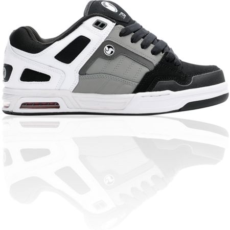 DVS Throttle White, Grey & Black Skate Shoe